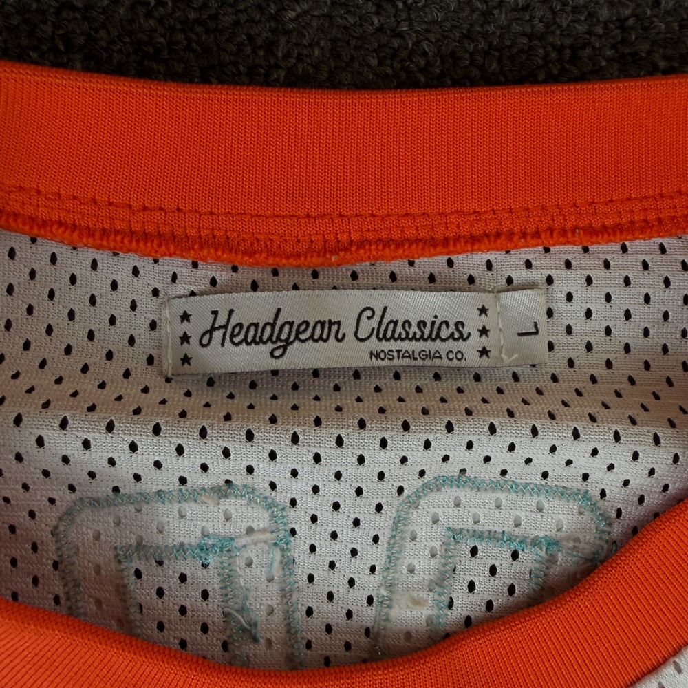Headgear Classics Jackie Moon Flint Tropics Jersey Semi-Pro 33 White Orange L - Picture 4 of 6